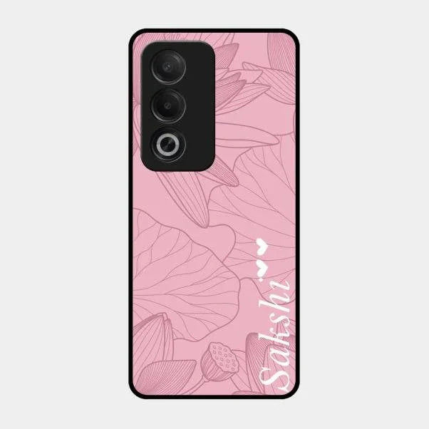 Customized luxury Peach leaves Glossy Metal Case Cover For Oppo A3 Pro 5G