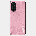 Customized luxury Peach leaves Glossy Metal Case Cover For Oppo A78 5G