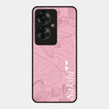Customized luxury Peach leaves Glossy Metal Case Cover For Oppo F25 Pro 5G
