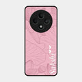 Customized luxury Peach leaves Glossy Metal Case Cover For Oppo F27 5G