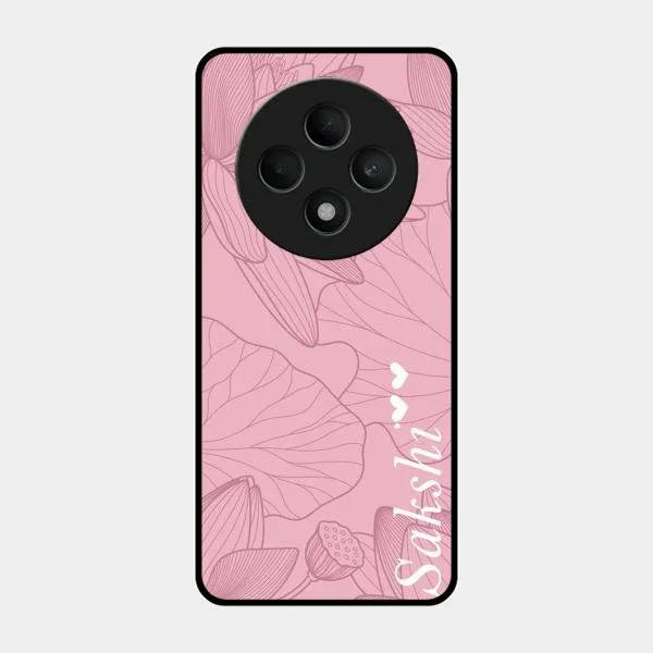 Customized luxury Peach leaves Glossy Metal Case Cover For Oppo F27 5G