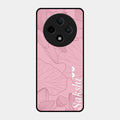 Customized luxury Peach leaves Glossy Metal Case Cover For Oppo F27 Pro Plus 5G