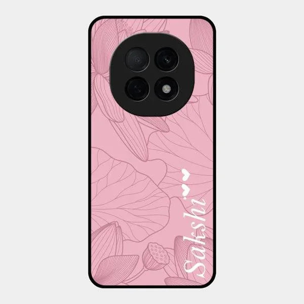 Customized luxury Peach leaves Glossy Metal Case Cover For Oppo F29 Pro 5G