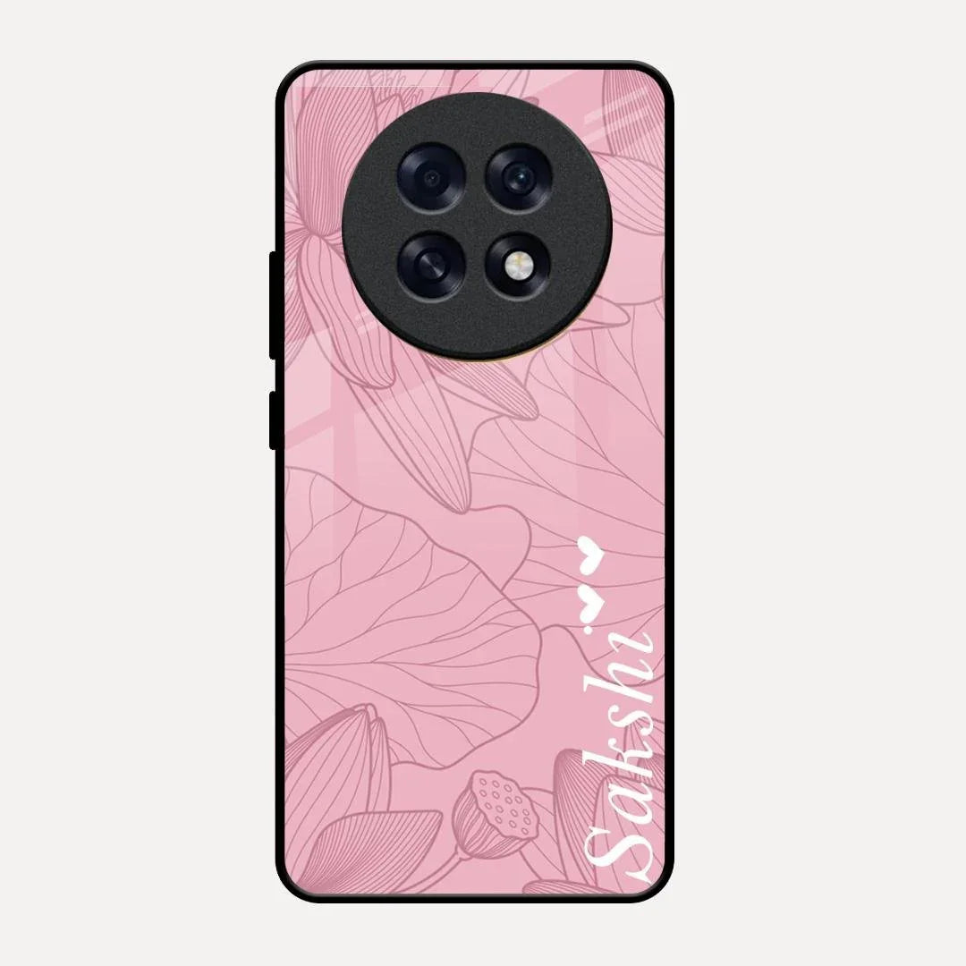 Customized luxury Peach leaves Glossy Metal Case Cover For Oppo F31 Pro Plus 5G