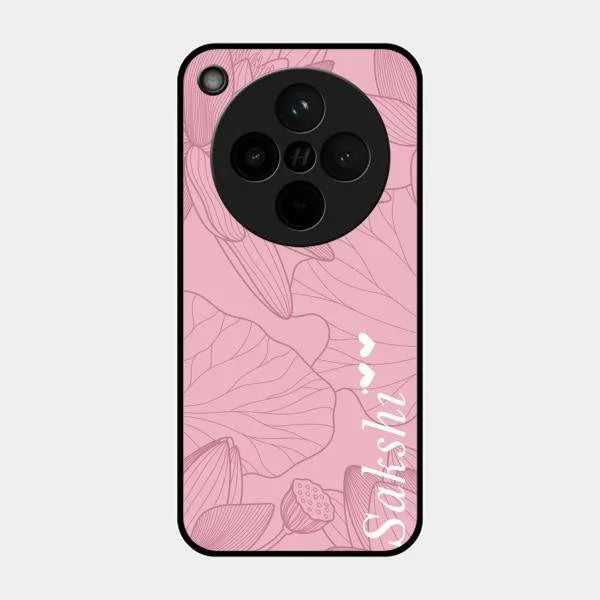 Customized luxury Peach leaves Glossy Metal Case Cover For Oppo Find X8 5G