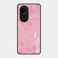 Customized luxury Peach leaves Glossy Metal Case Cover For Oppo Reno 10 5G