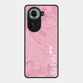 Customized luxury Peach leaves Glossy Metal Case Cover For Oppo Reno 11 5G