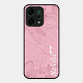 Customized luxury Peach leaves Glossy Metal Case Cover For Oppo Reno 14 5G