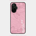 Customized luxury Peach leaves Glossy Metal Case Cover For Poco F7 5G