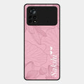 Customized luxury Peach leaves Glossy Metal Case Cover For Poco X4 Pro 5G