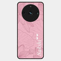 Customized luxury Peach leaves Glossy Metal Case Cover For Realme 11 Pro Plus 5G