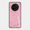 Customized luxury Peach leaves Glossy Metal Case Cover For Realme 12 5G
