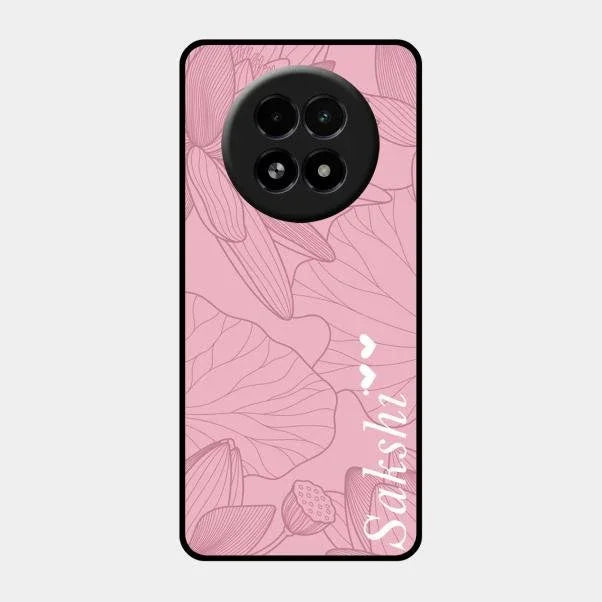 Customized luxury Peach leaves Glossy Metal Case Cover For Realme 13 5G