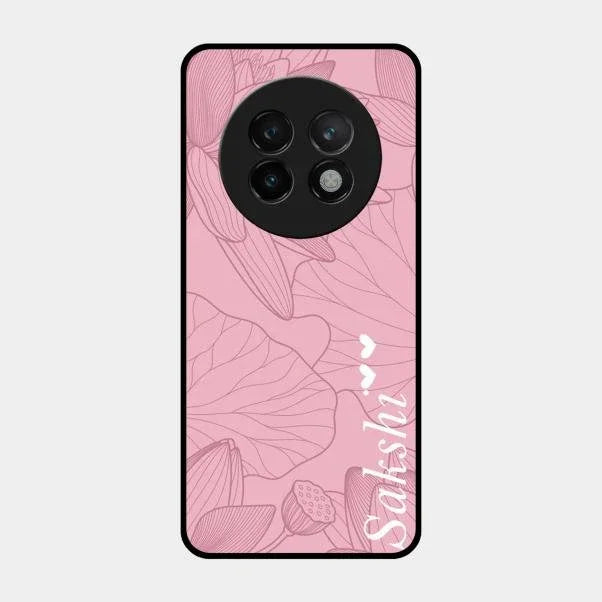 Customized luxury Peach leaves Glossy Metal Case Cover For Realme 13 Plus 5G