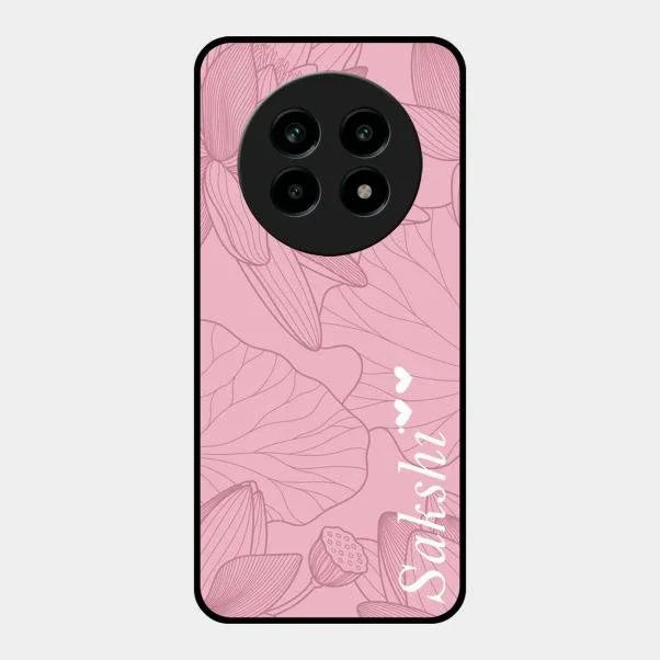Customized luxury Peach leaves Glossy Metal Case Cover For Realme 13 Pro Plus 5G