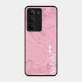 Customized luxury Peach leaves Glossy Metal Case Cover For Realme 14X 5G