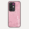 Customized luxury Peach leaves Glossy Metal Case Cover For Realme 15X 5G