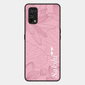 Customized luxury Peach leaves Glossy Metal Case Cover For Realme 7 Pro