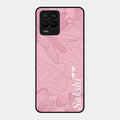 Customized luxury Peach leaves Glossy Metal Case Cover For Realme 8 Pro