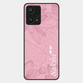 Customized luxury Peach leaves Glossy Metal Case Cover For Realme 9 Pro 5G
