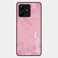 Customized luxury Peach leaves Glossy Metal Case Cover For Realme C53