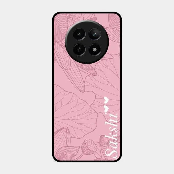 Customized luxury Peach leaves Glossy Metal Case Cover For Realme C65 5G