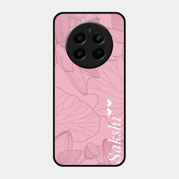 Customized luxury Peach leaves Glossy Metal Case Cover For Realme Narzo 70 Pro 5G
