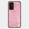 Customized luxury Peach leaves Glossy Metal Case Cover For Redmi 11 Prime 4G
