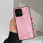 Customized luxury Peach leaves Glossy Metal Case Cover For Poco - ShopOnCliQ