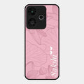 Customized luxury Peach leaves Glossy Metal Case Cover For Redmi 13 5G