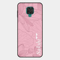 Customized luxury Peach leaves Glossy Metal Case Cover For Redmi Note 10 Lite