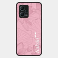 Customized luxury Peach leaves Glossy Metal Case Cover For Redmi Note 12 5G