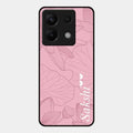 Customized luxury Peach leaves Glossy Metal Case Cover For Redmi Note 13 Pro 5G