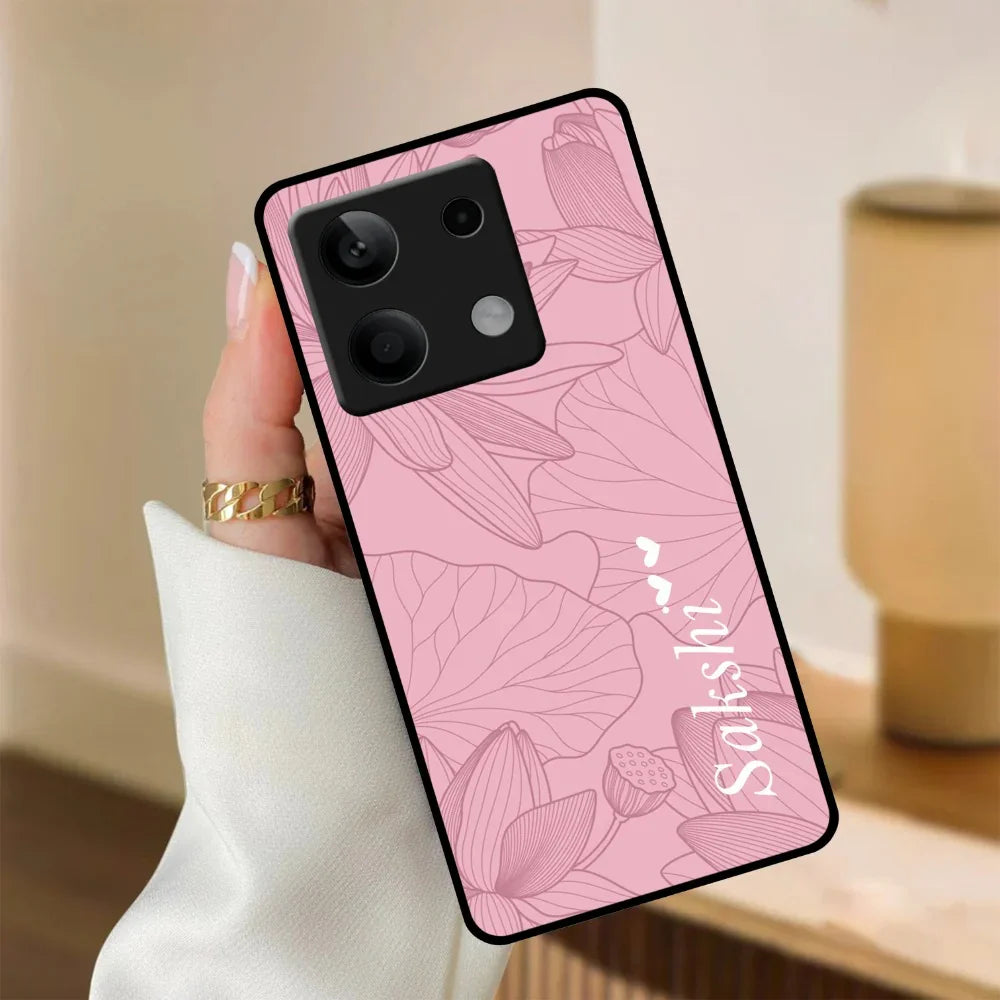 Customized luxury Peach leaves Glossy Metal Case Cover For Redmi - ShopOnCliQ