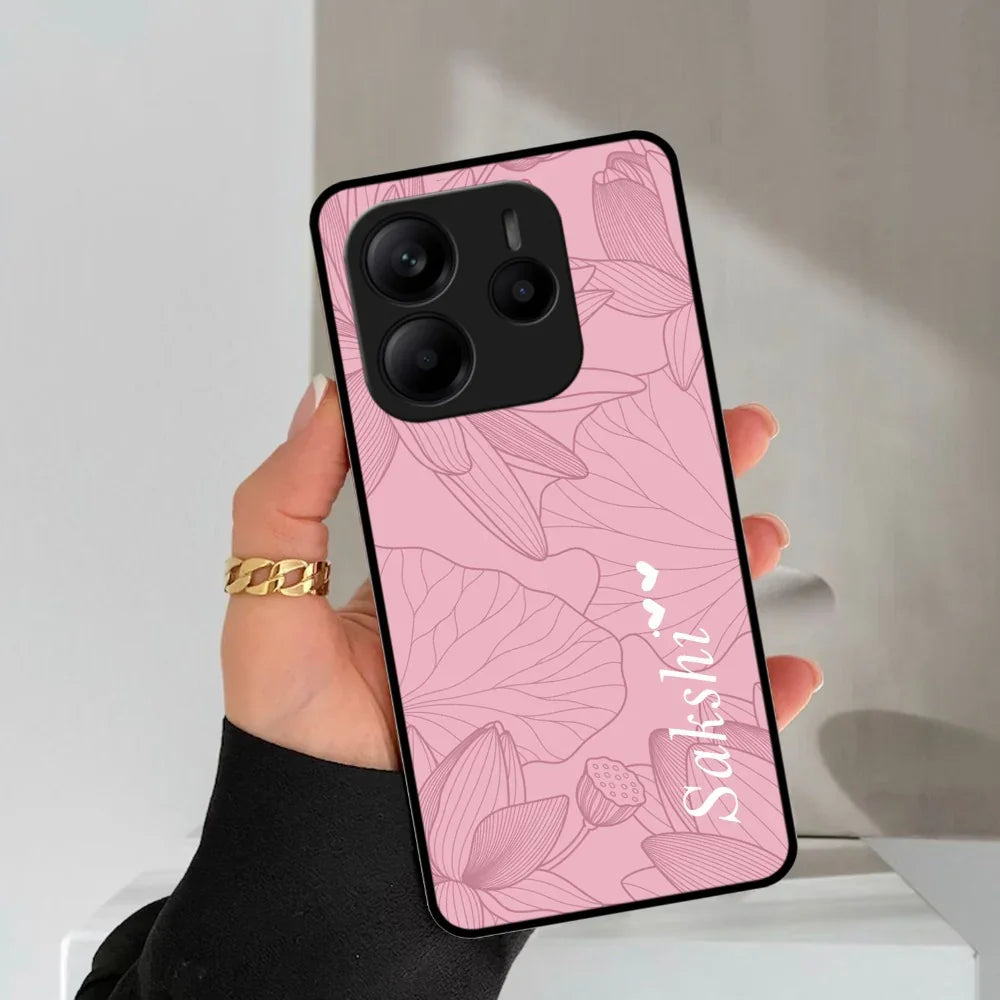 Customized luxury Peach leaves Glossy Metal Case Cover For Redmi - ShopOnCliQ