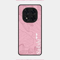Customized luxury Peach leaves Glossy Metal Case Cover For Redmi Note 14 Pro 5G
