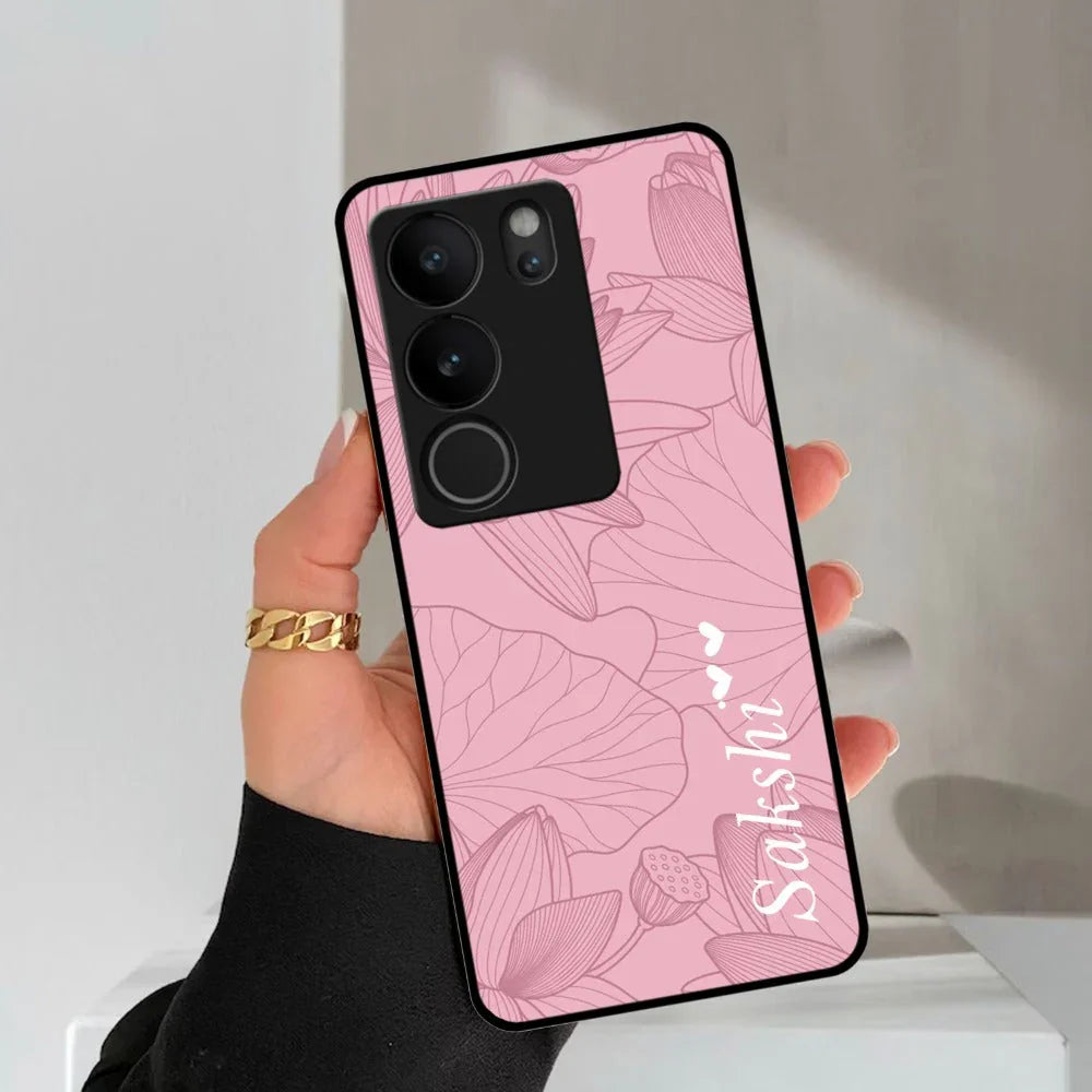 Customized luxury Peach leaves Glossy Metal Case Cover For Vivo - ShopOnCliQ