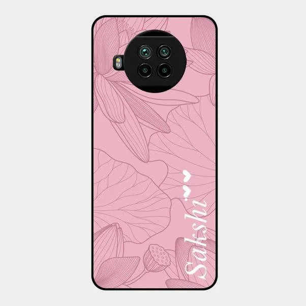 Customized luxury Peach leaves Glossy Metal Case Cover For Xiaomi Mi 10I 5G