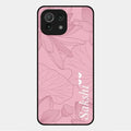 Customized luxury Peach leaves Glossy Metal Case Cover For Xiaomi Mi 11 Lite