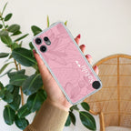 Customized luxury Peach leaves Transparent Silicon Case For Nothing Phone 4A Pro 5G