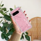 Customized luxury Peach leaves Transparent Silicon Case For Google Pixel 8 Pro 5G
