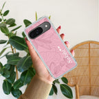 Customized luxury Peach leaves Transparent Silicon Case For Google Pixel 9