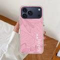 Customized luxury Peach leaves Anti Yellow Clear Case For iPhone 17 Pro Max