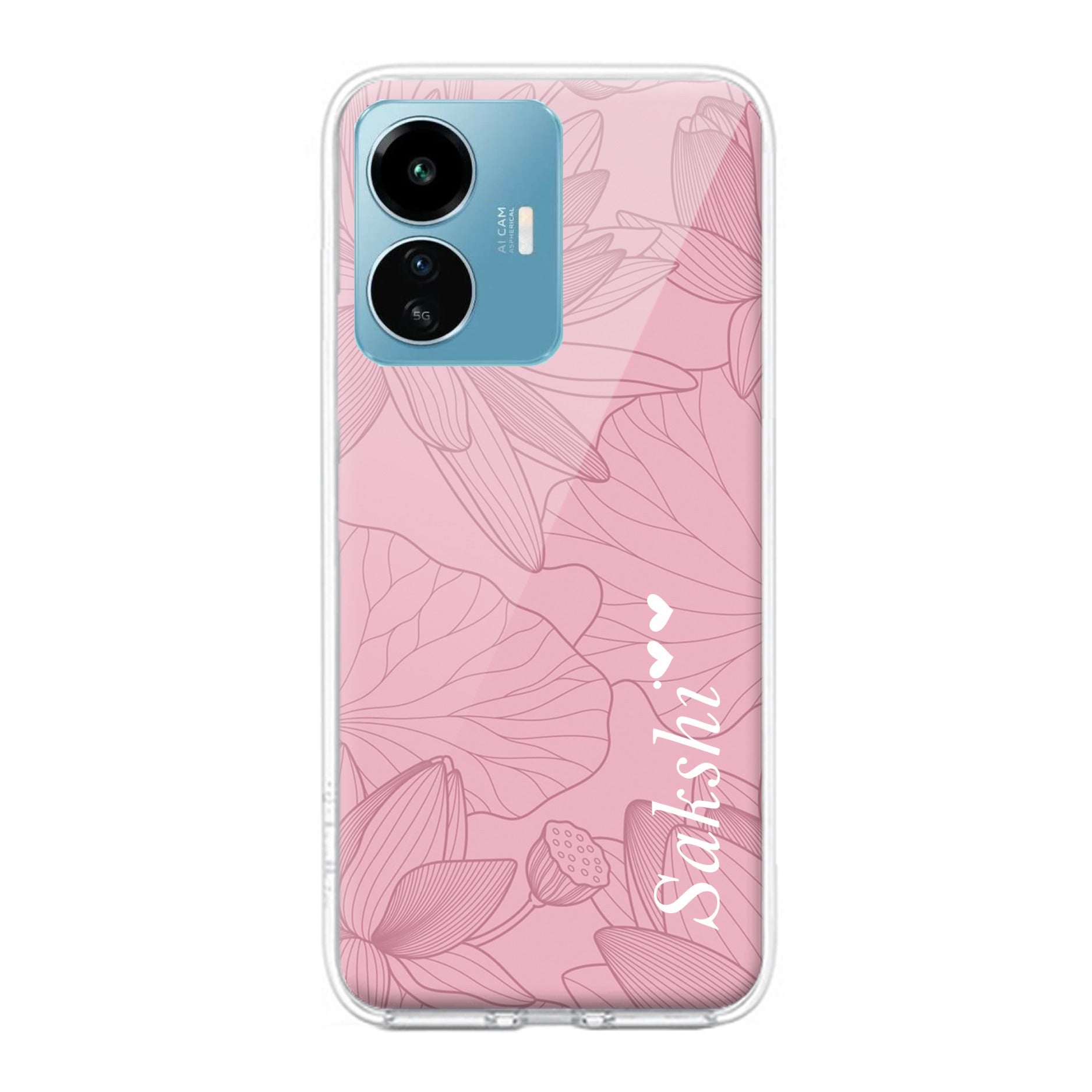 Customized luxury Peach leaves Transparent Silicon Case For iQOO 15R 5G
