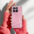 Customized luxury Peach leaves Transparent Silicon Case For Motorola G57 Power 5G