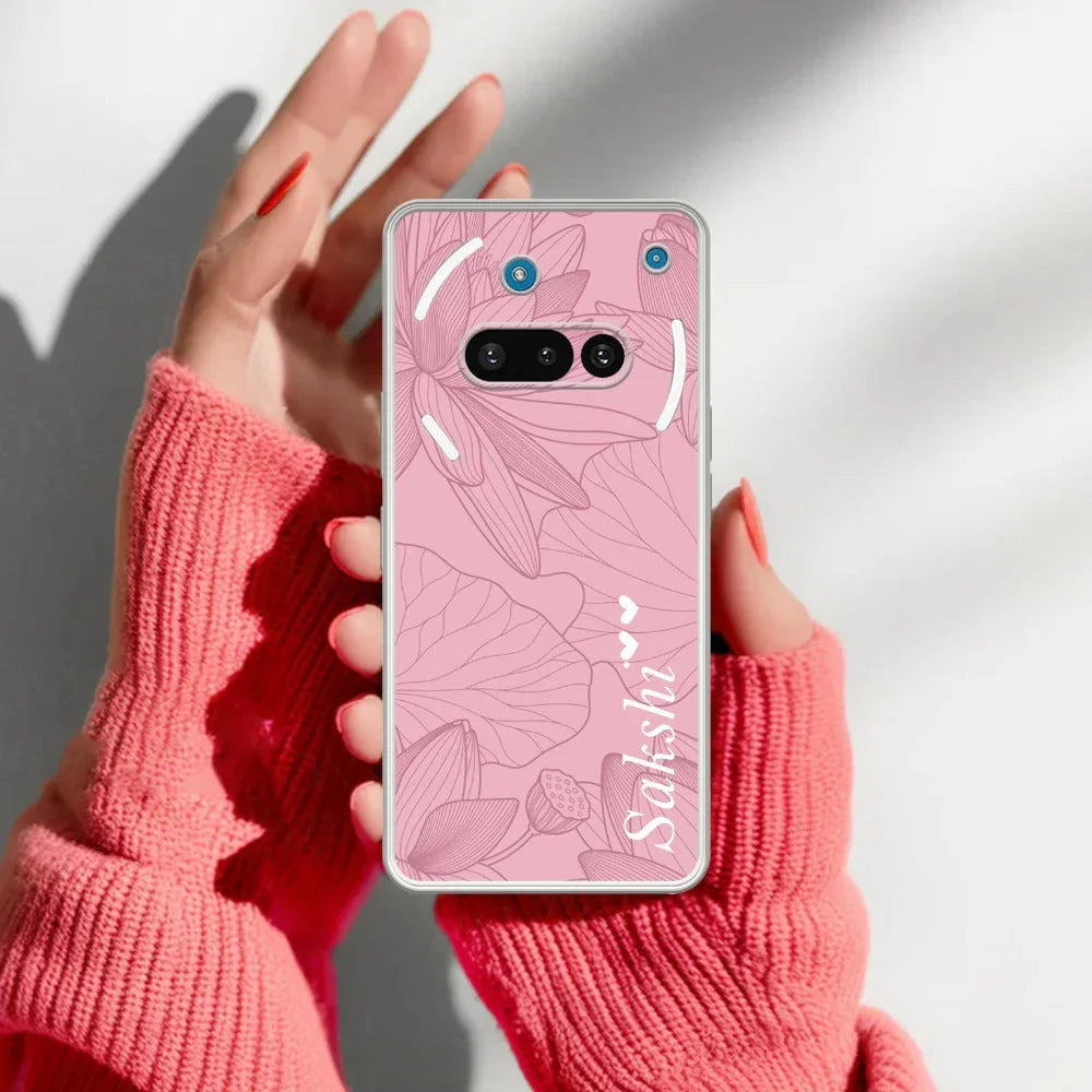 Customized luxury Peach leaves Transparent Silicon Case For Nothing - ShopOnCliQ