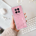 Customized luxury Peach leaves Transparent Silicon Case For Oppo F29 Pro 5G