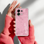 Customized luxury Peach leaves Transparent Silicon Case For Oppo K13 5G