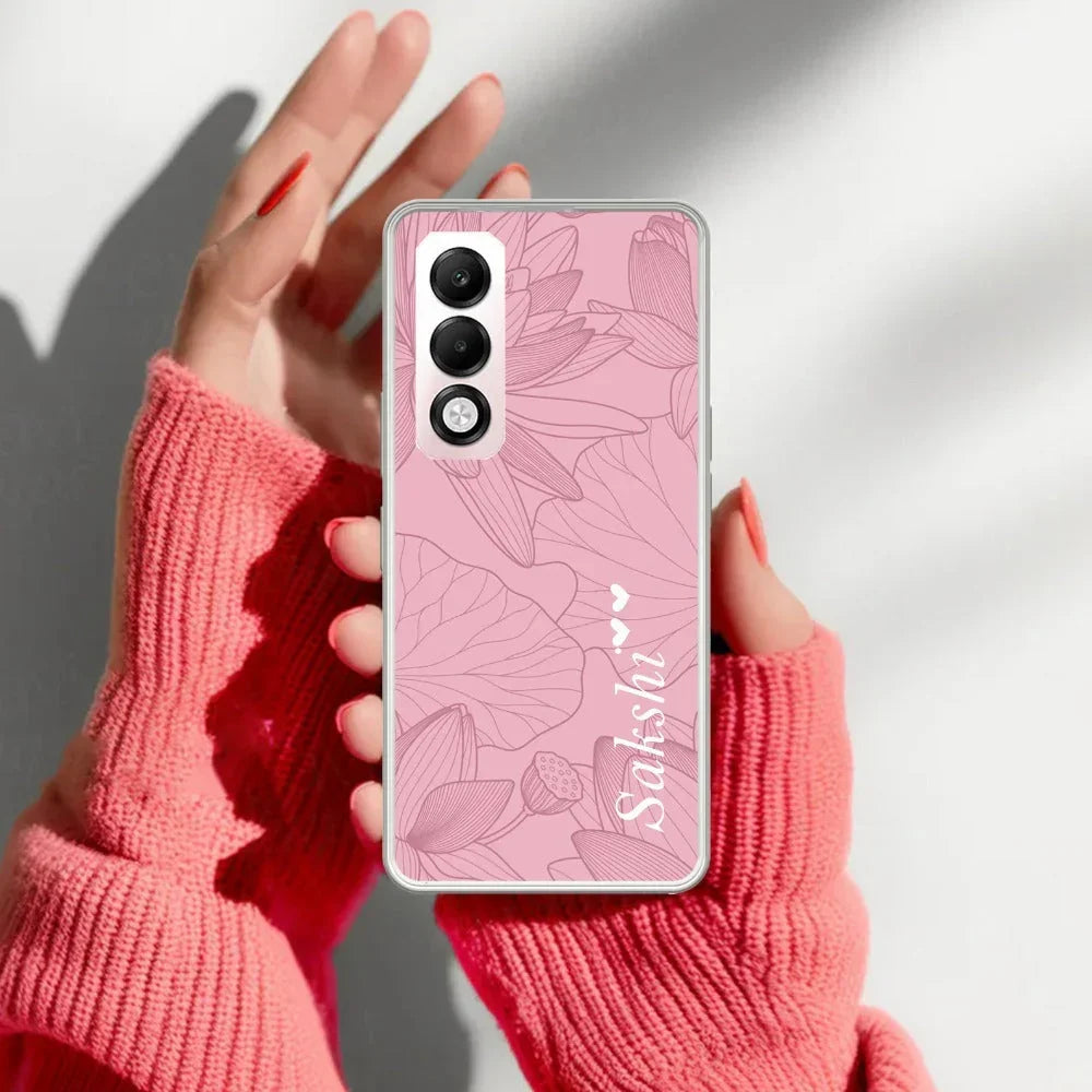 Customized luxury Peach leaves Transparent Silicon Case For Oppo K13x 5G