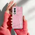 Customized luxury Peach leaves Transparent Silicon Case For Oppo F23 5G